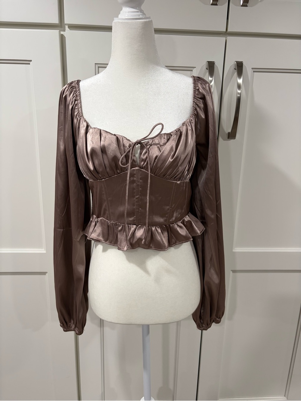 Satin Milk Maid Crop Top by Lush